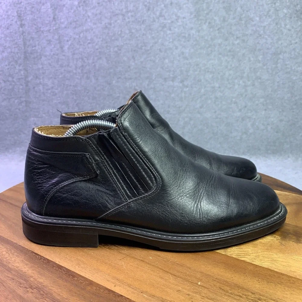 Venturini Boots Mens Size 9.5 Black Leather Chelsea Ankle Dress Made In Italy